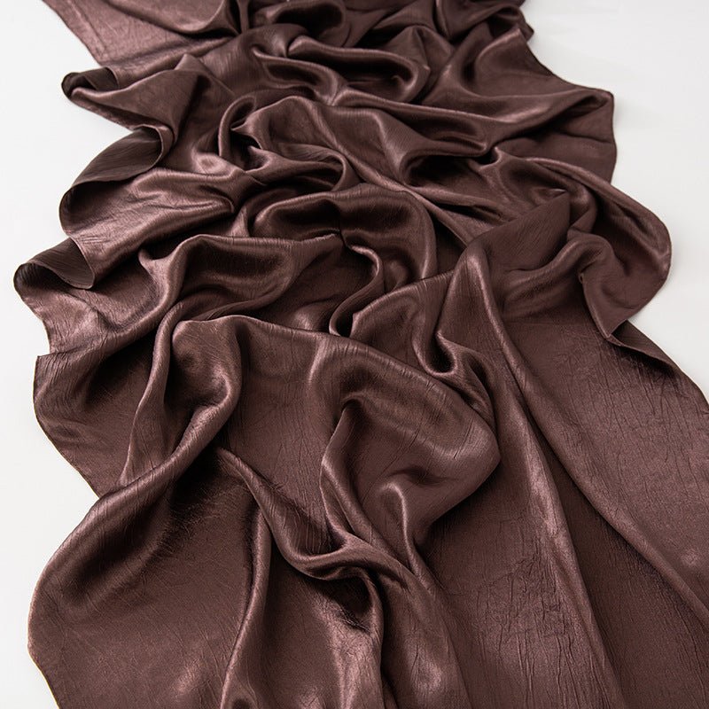 MH065 Satin Imitation Soie Froissé Brillant Écorce