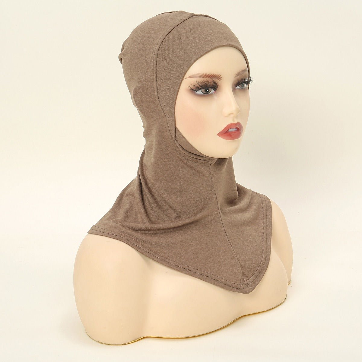 Bonnet sous-hijab en coton mercerisé premium simple couche de luxe, avec protection du menton (MH117)