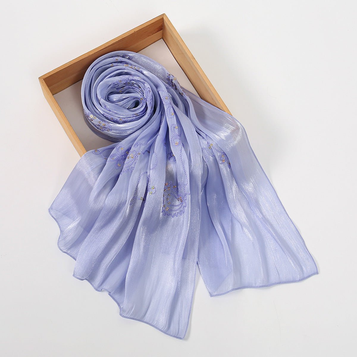 Foulard Hijab Pailletté Brillant Brodé (MH248)