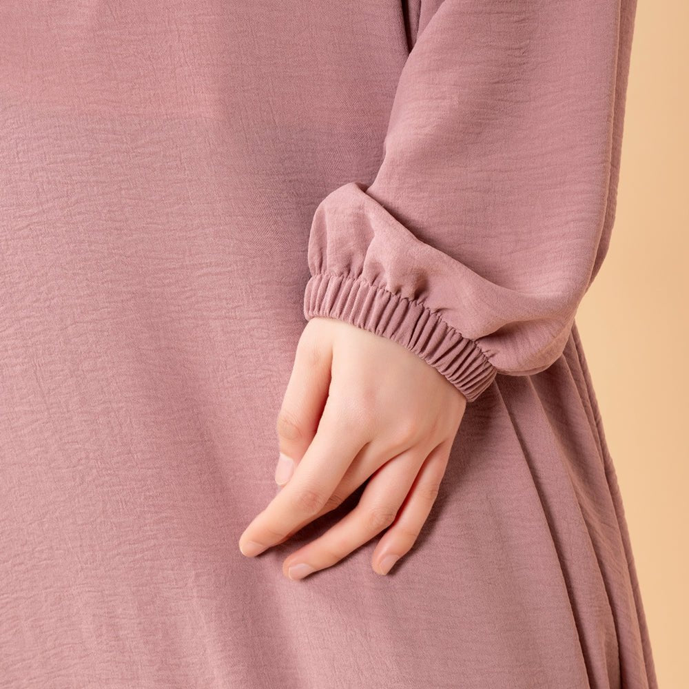 Robe Maxi Fluide Essentielle en Crêpe avec Poches (MA385)