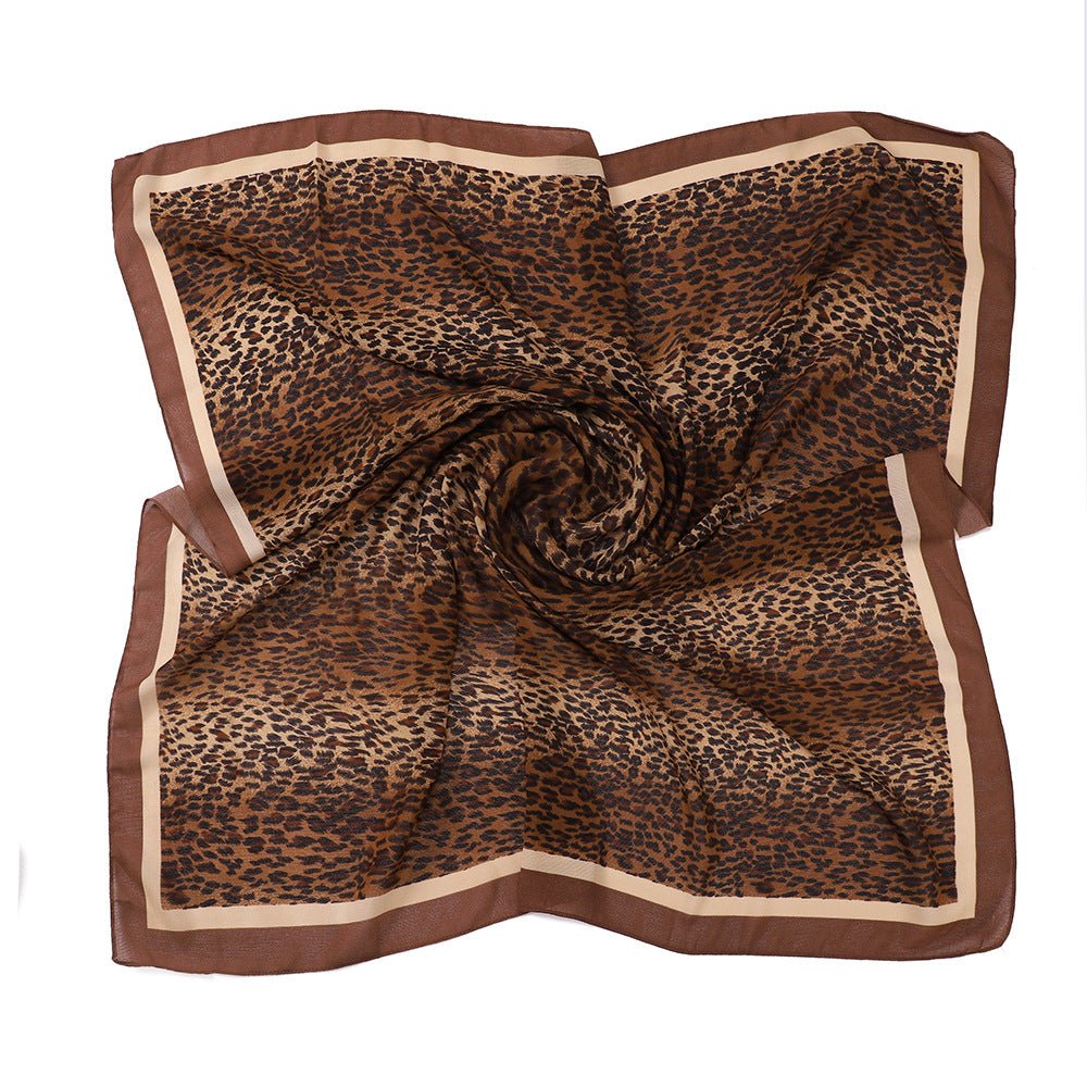 Foulard Hijab Carré Imprimé Léopard (MH182)