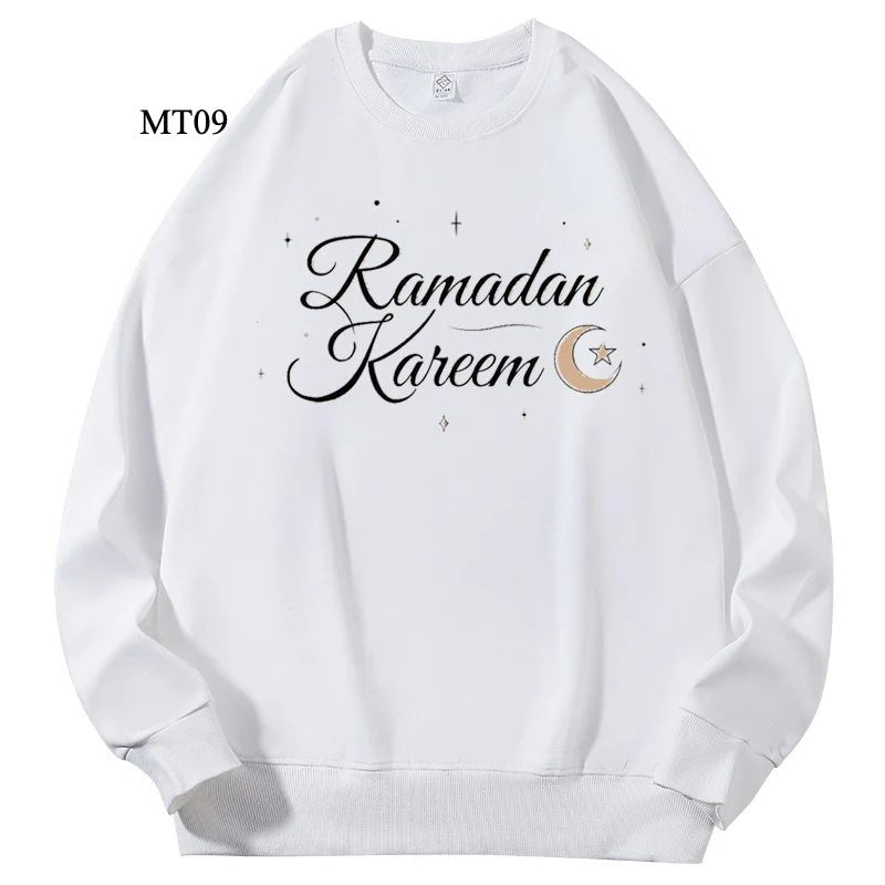 Sweatshirt Keffiyeh Ramadan Personnalisable pour Adultes – Design Sans Capuche, Haute Qualité (MTC003)