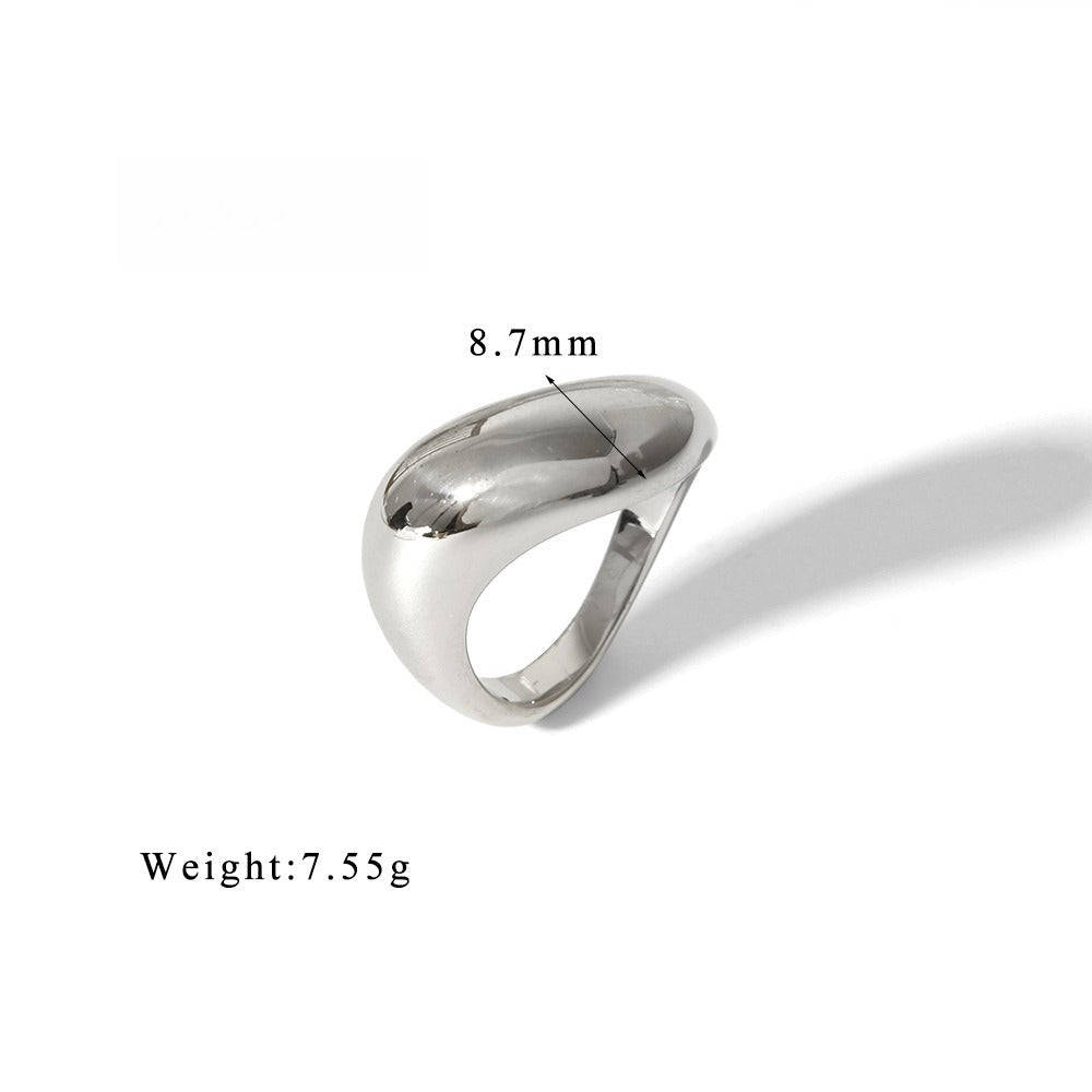 Bague Geometric Brilliance Anneaux minimalistes ultra-brillants pour superposition et style (MAC272)