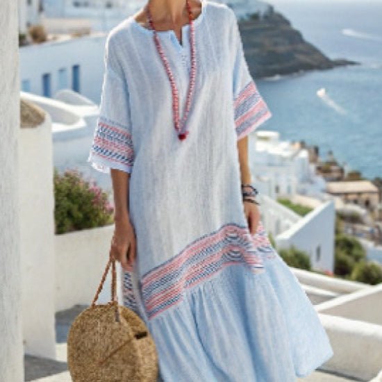 Robe Kaftan Maxi Imprimée (MS419)