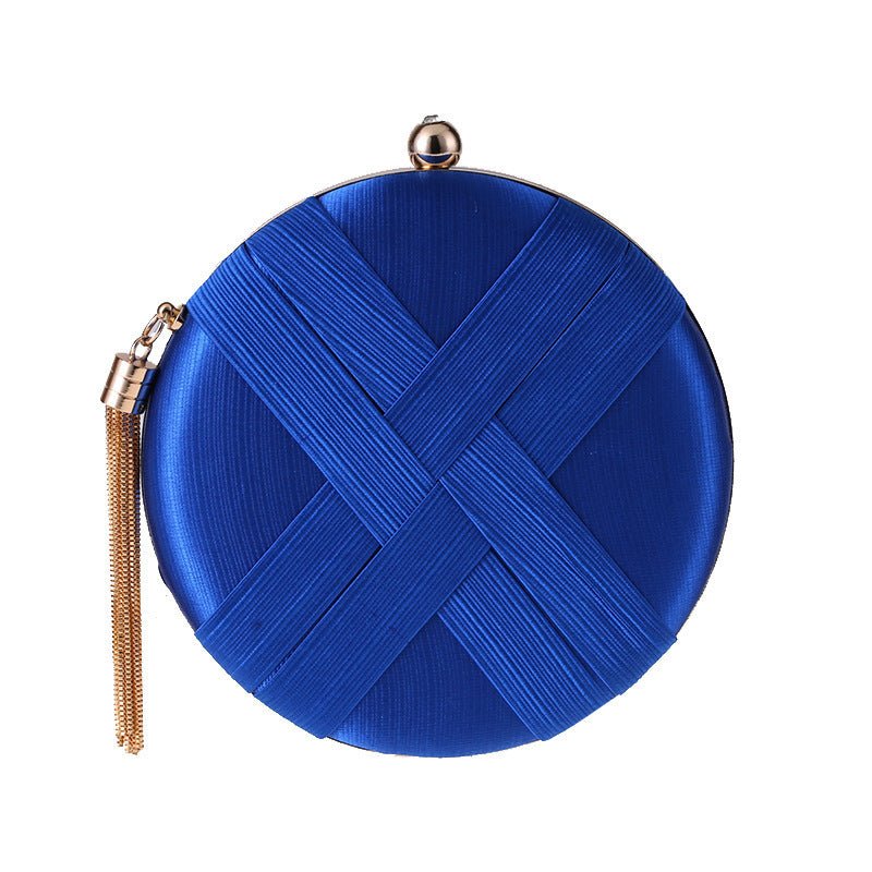Sac à main pochette de soirée ronde avec détail tressé (MAC287)
