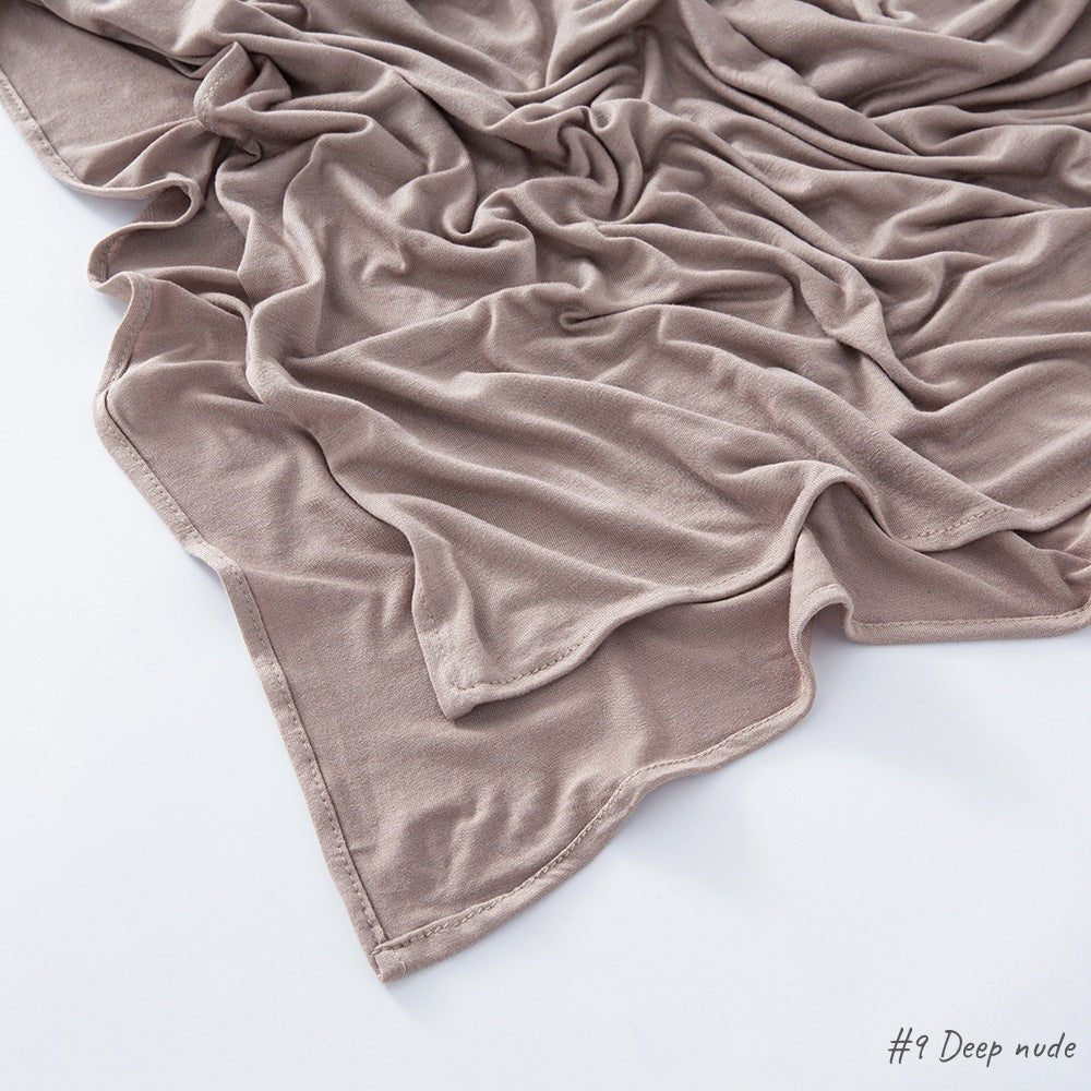Hijab en Coton Mercerisé Jersey Bouclé Angle Droit, Haute Qualité, Respirant (MH068)