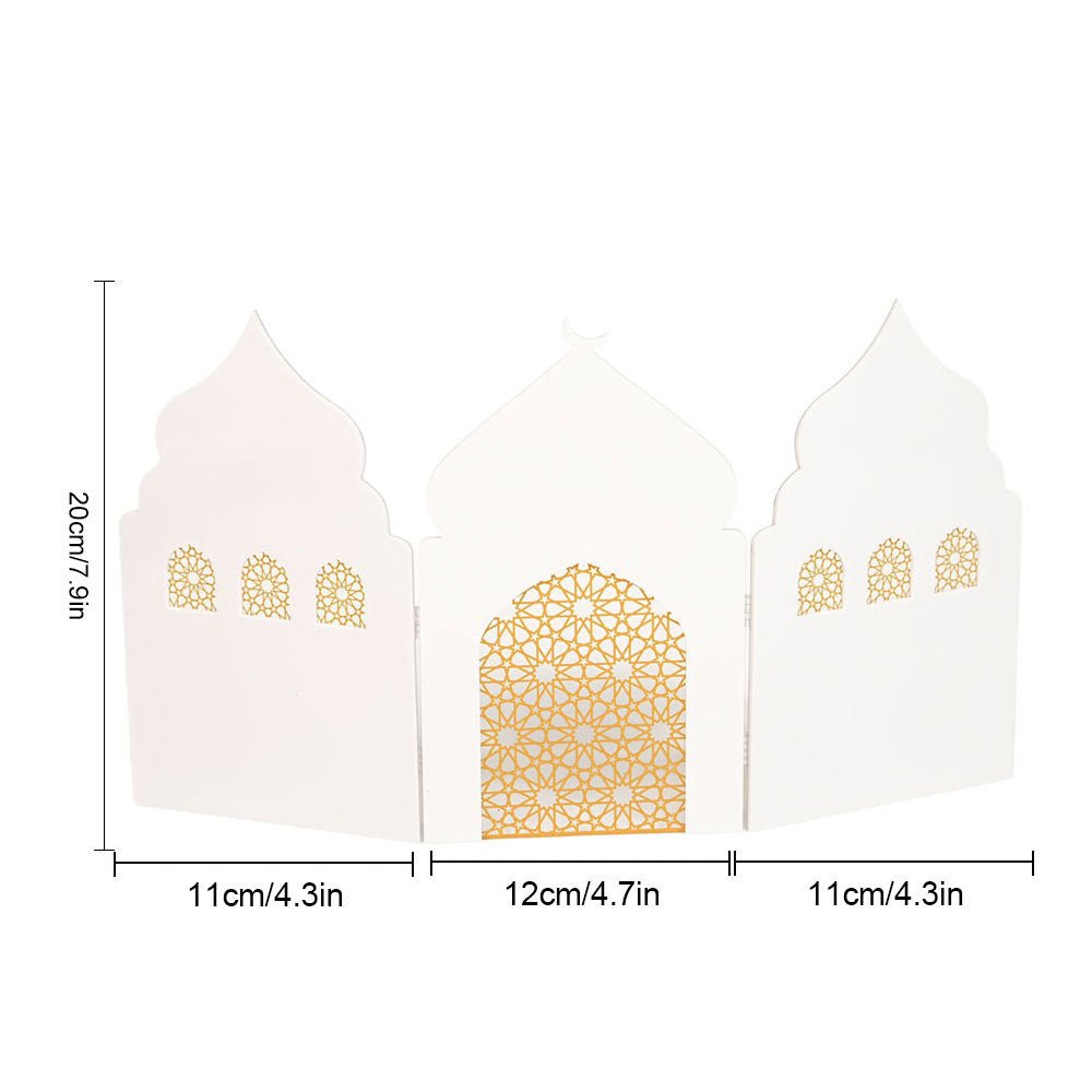 Paravent Pliant en Acrylique Islamique à Motif Ajouré - Décoration de Bureau (MAC402)
