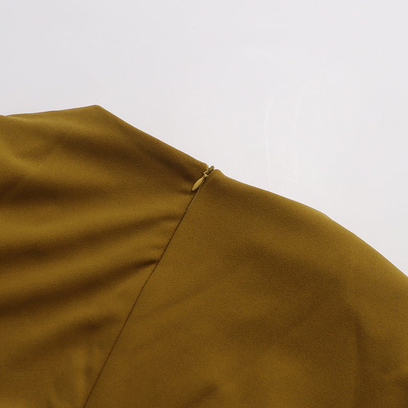 Robe Cape Asymétrique avec Fente Dos (MS216)