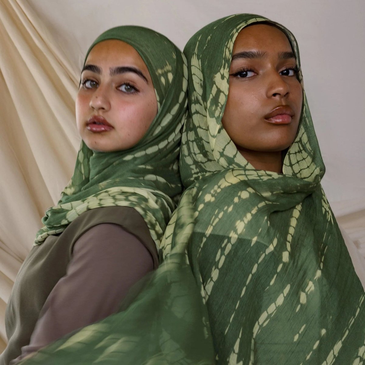 Hijab imprimé encre en mélange de coton premium | Écharpe longue artistique 180x80cm (MH149)