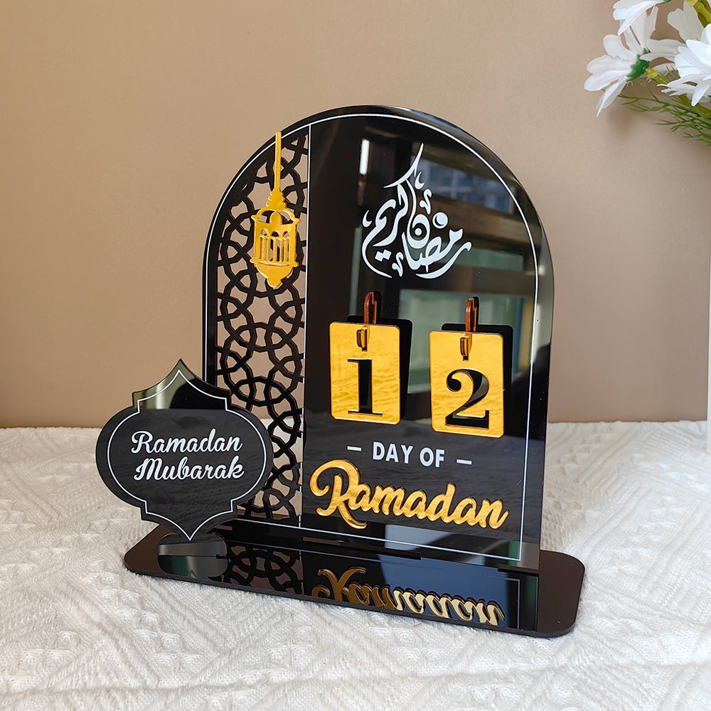 Ornement acrylique de compte à rebours créatif pour le Ramadan (MAC381)