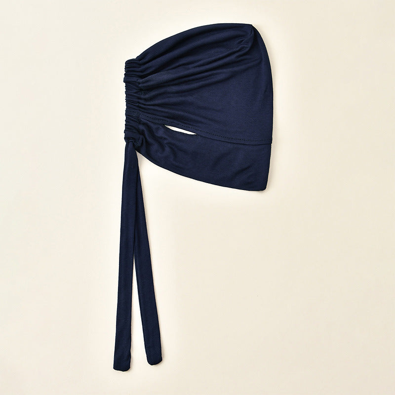 Sous-bonnet en coton mercerisé à nouer avec ouvertures pour les oreilles (MH204)