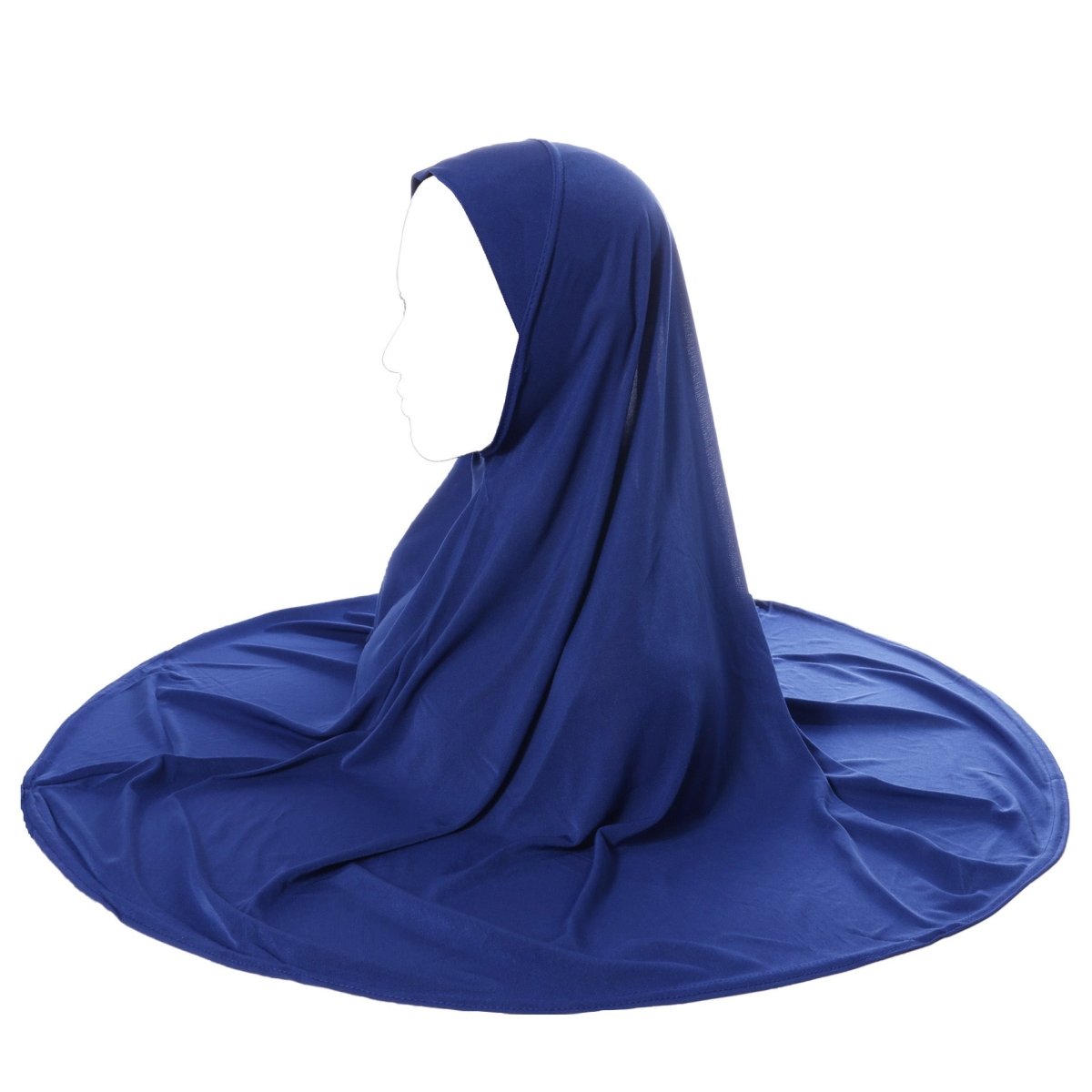 Hijab Khimar en Lin Cristal à Bord Arrondi (MK028)
