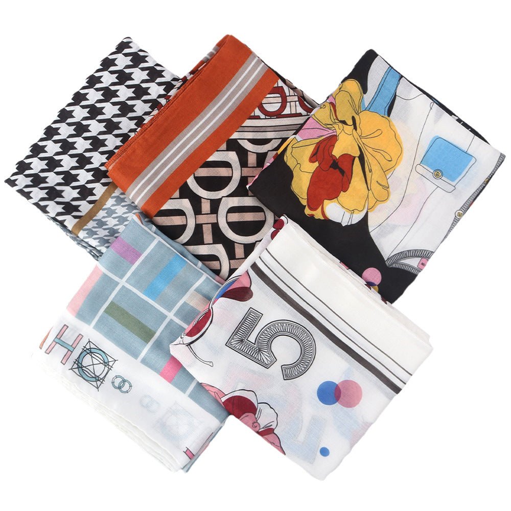 Foulard imprimé en coton twill (MH215)