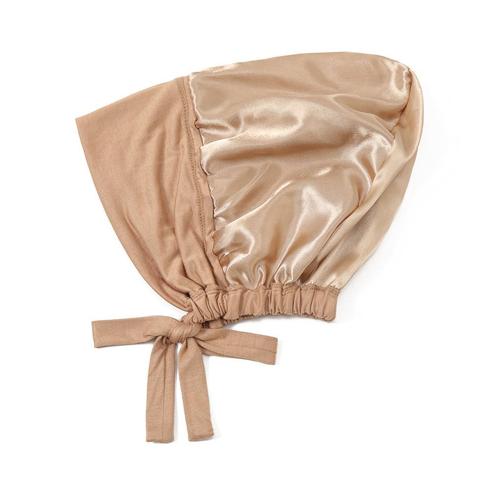 Sous-bonnet léger double épaisseur doublé satin pour hijab - Confortable et respirant (MH023)