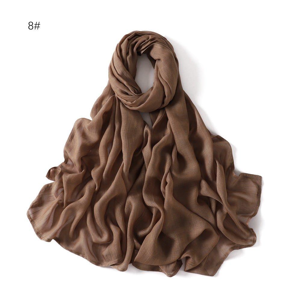 MH054 Hijab Rayon uni à large bord