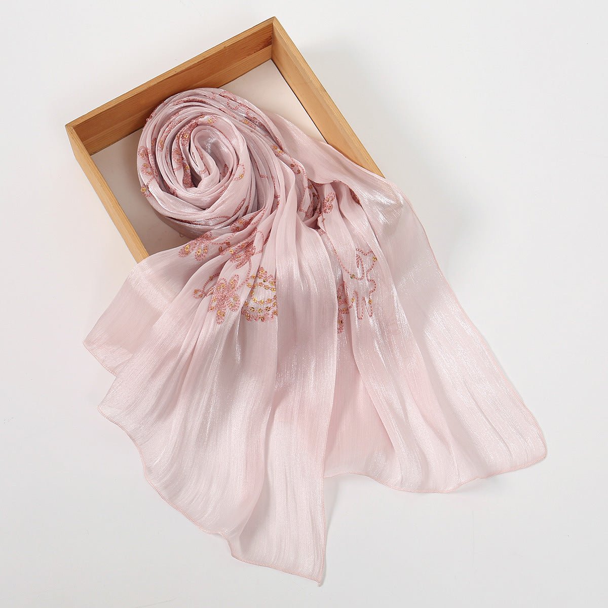 Foulard Hijab Pailletté Brillant Brodé (MH248)