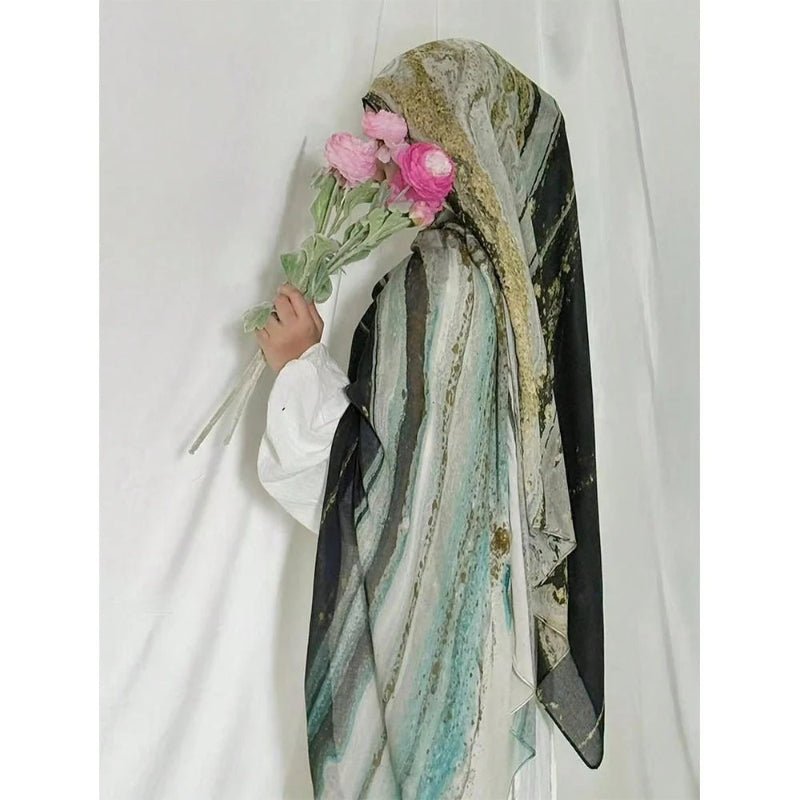 Hijab Marbré Aquarelle Bohémien (MH124)