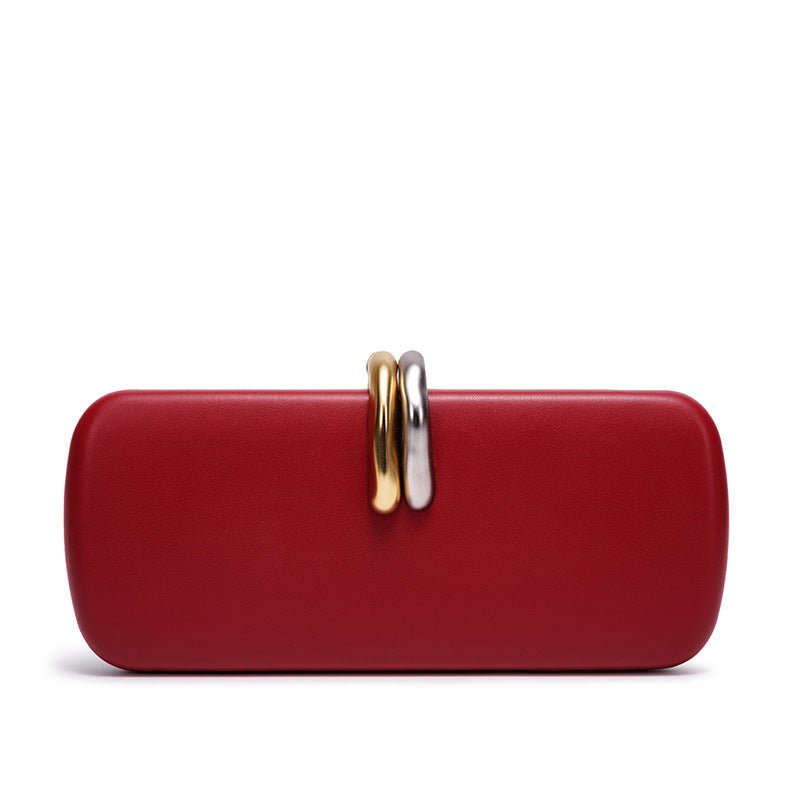 Pochette Structurée à Détails Or & Argent (MAC429)