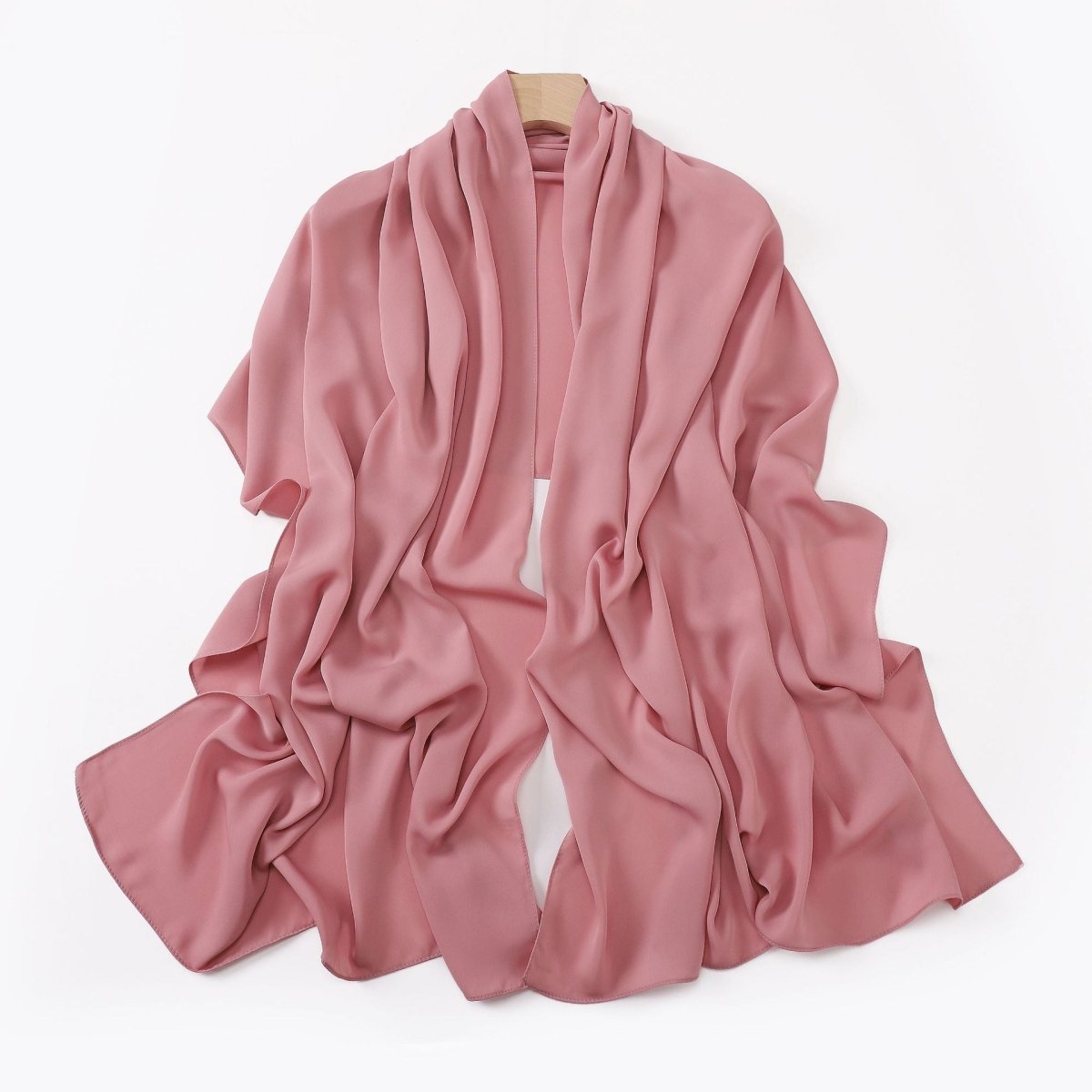 Hijab Long Anti-Froissement Effet Soie (MH154)