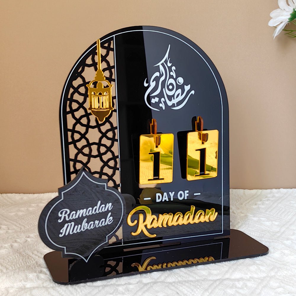 Ornement acrylique de compte à rebours créatif pour le Ramadan (MAC381)