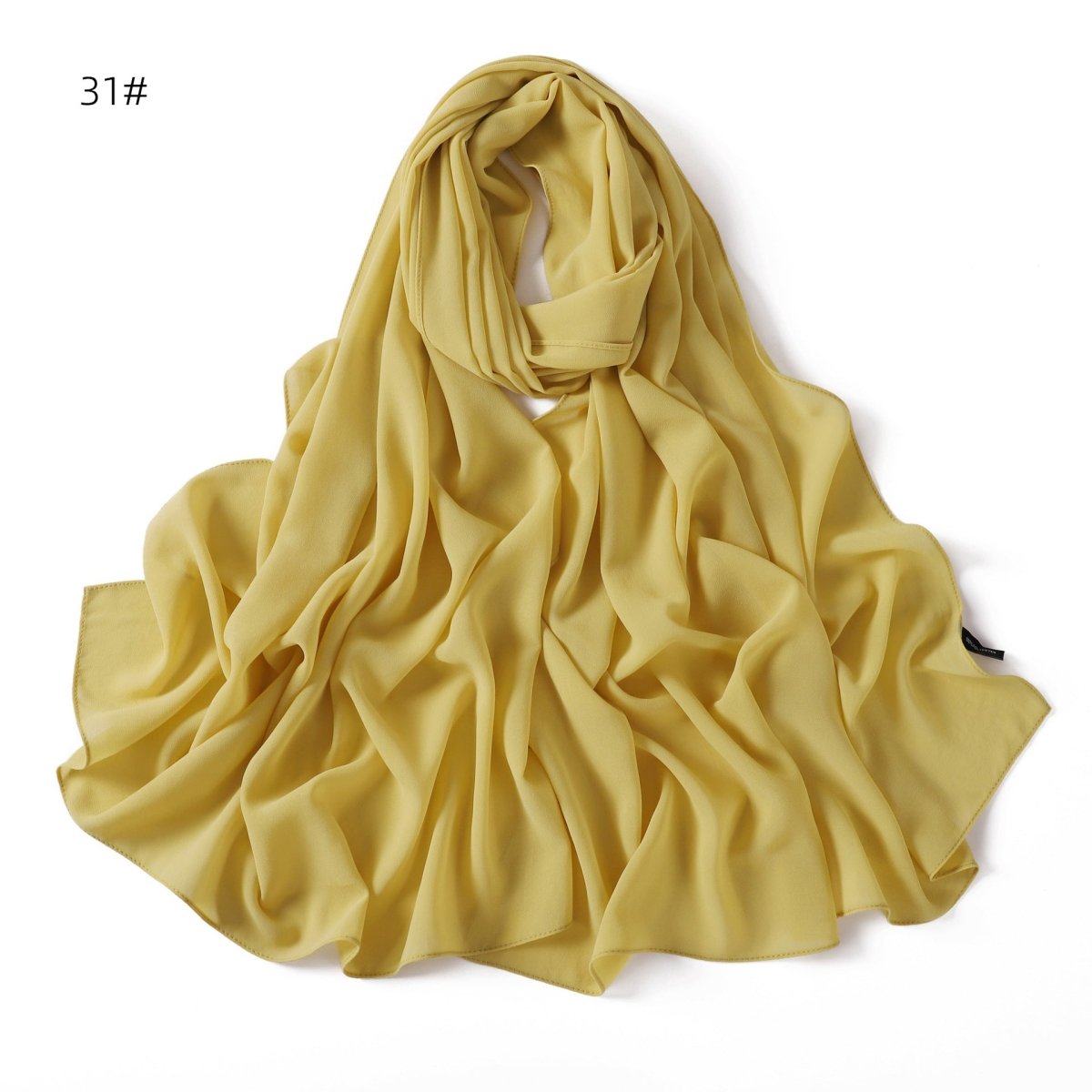 Écharpe Hijab en Chiffon Élégante - Structure Raffinée pour Tenue Modeste (MH127)