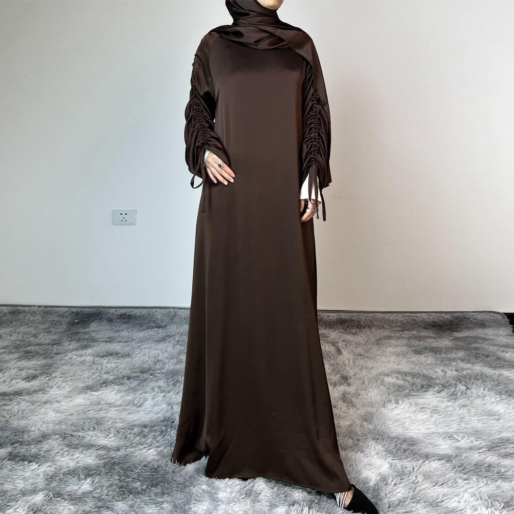 Robe Abaya Ample à Manches Lanterne Ajustables (MA167)
