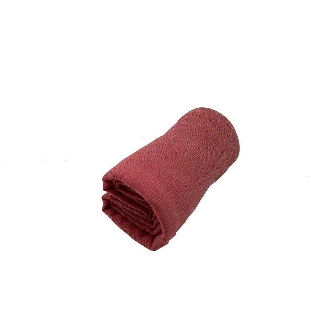 Écharpe Crêpe Hijab Chiffon Froissé pour Femme, Châle à Plis Ondulés (MH003)