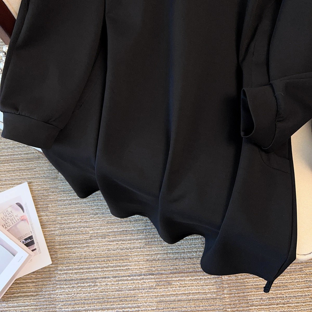 Robe Sweat Mi-Longue Oversize à Demi-Zip | Robe Sweatshirt Midi Grande Taille (MS196)