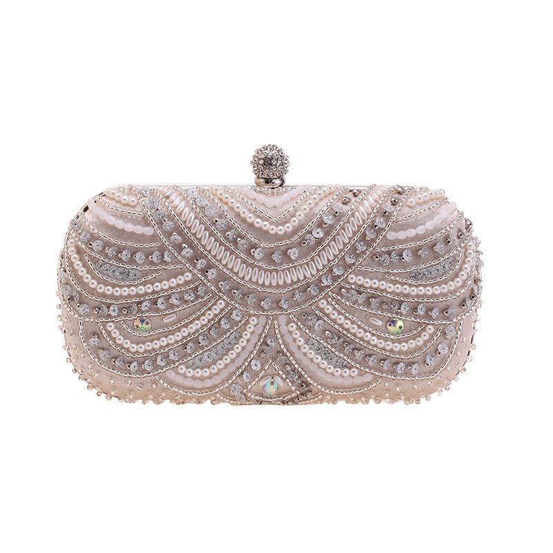 Sac pochette élégant orné de perles pour mariages et soirées (MAC278)