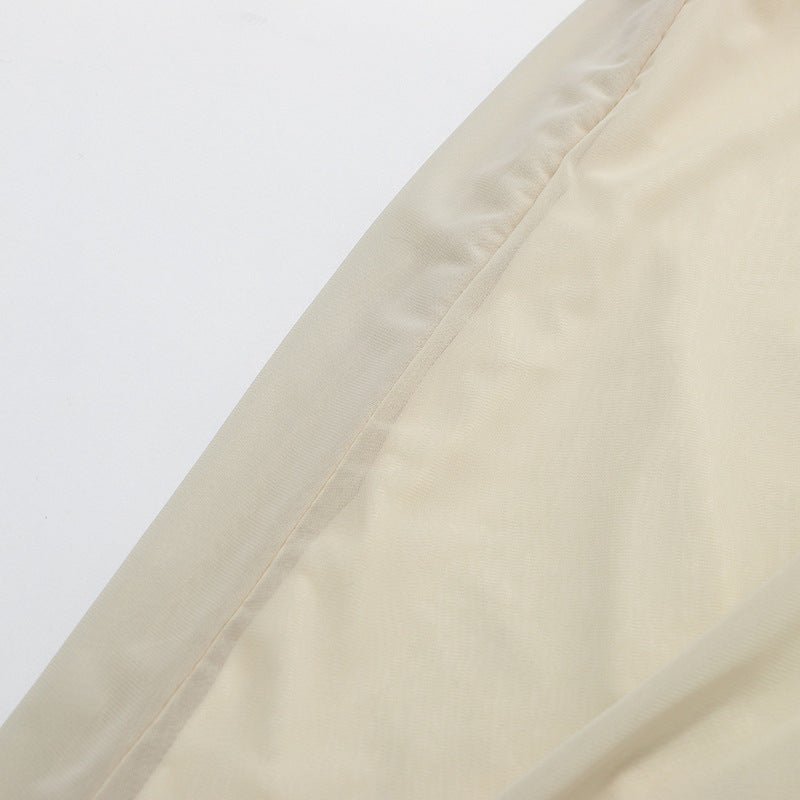 Robe longue col rond, bustier drapé et manches lanterne (MS402)