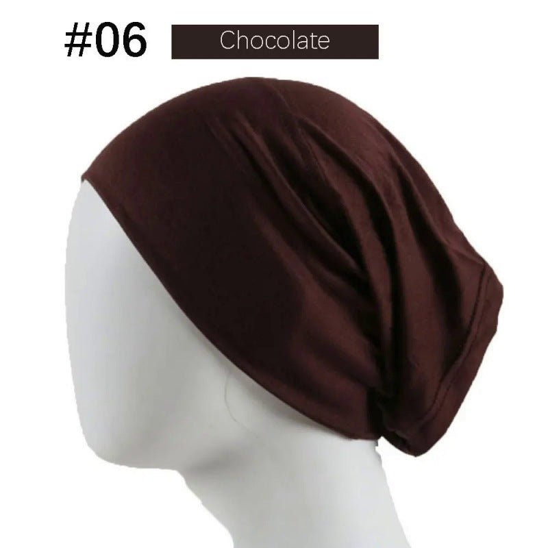 Bonnet Hijab en Coton Mercerisé | Bonnet Tube Extensible (MH198)