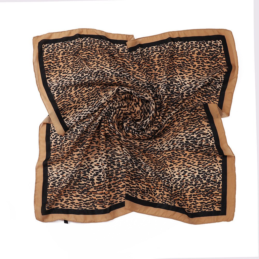 Foulard Hijab Carré Imprimé Léopard (MH182)