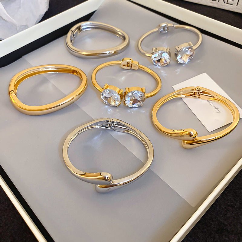 Bracelets Brillants Luxueux et Minimalistes de Haute Qualité - Bracelets Simples au Ton Froid et à l'Allure Sophistiquée (MAC242)