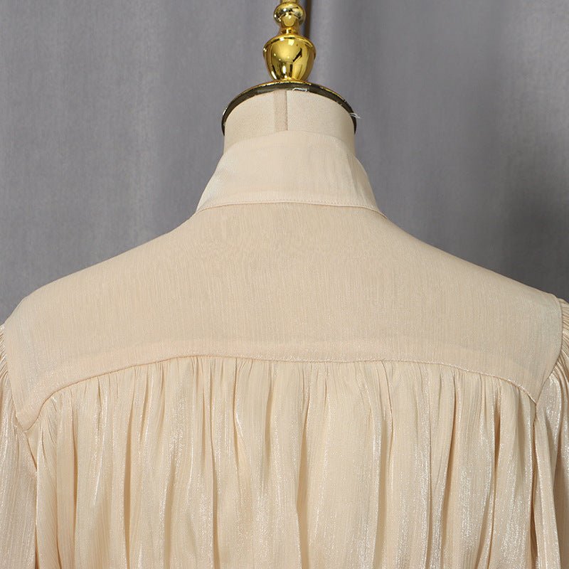 Robe Shimmer à volants étagés avec boutons perlés (MS322)