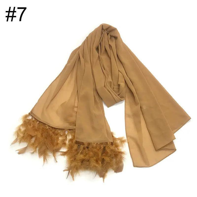 Foulards en Mousseline Foulard Plume Hijab (MH039)