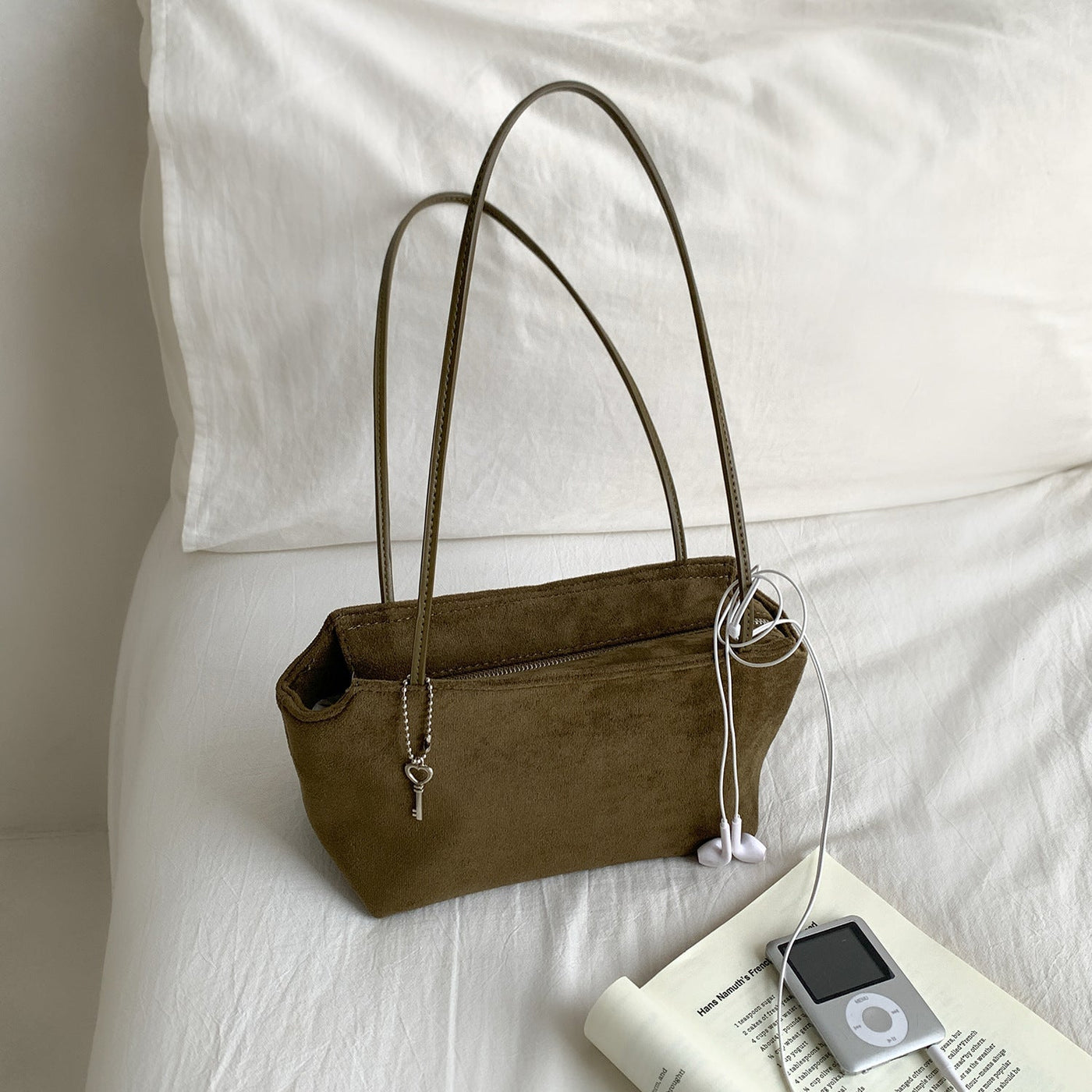 Sac à bandoulière petite taille aspect suède (MAC475)
