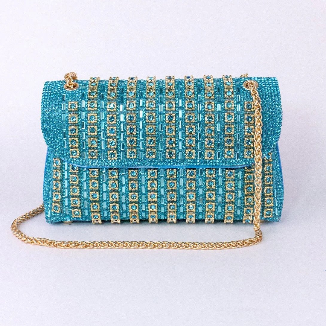 Sac pochette de soirée premium en strass cristal (MAC427)