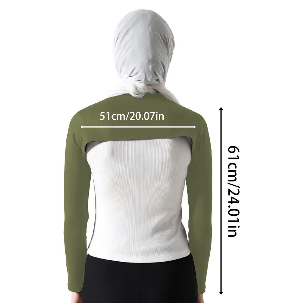 Haut de base sans manches à épaules couvertes avec manches amovibles intégrées, polyvalent | Taille unique (MAC409)