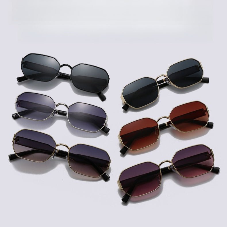 Lunettes de soleil vintage à monture étroite – Style rétro chic avec verres teintés pour femme (MAC262)
