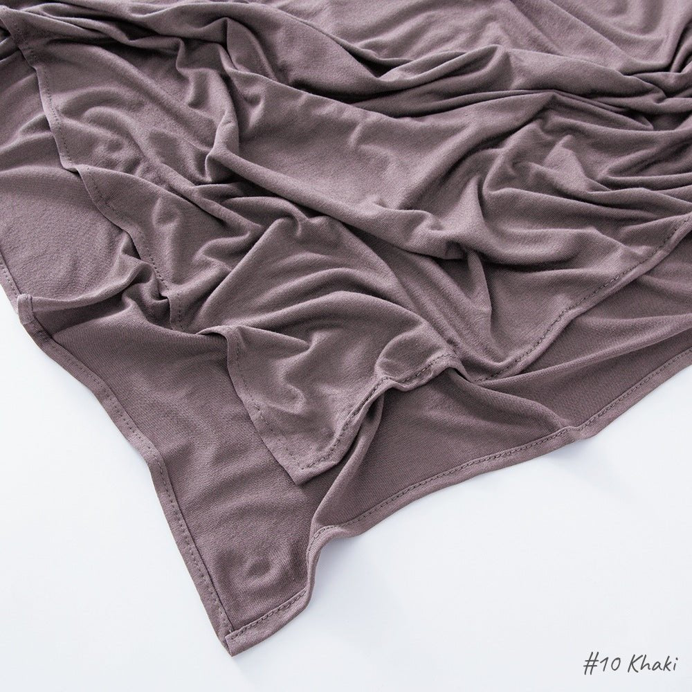 Hijab en Coton Mercerisé Jersey Bouclé Angle Droit, Haute Qualité, Respirant (MH068)