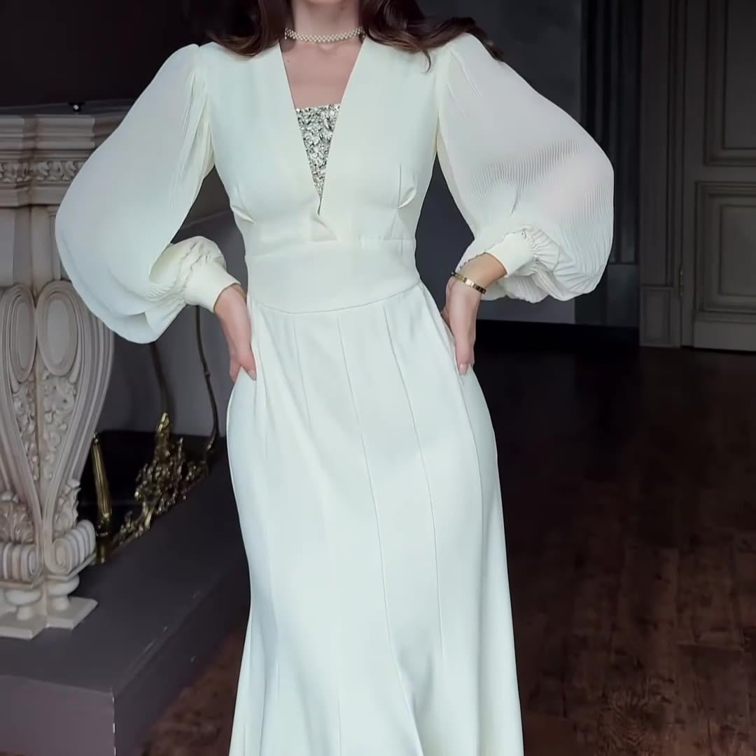 Robe habillée taille empire élégante (MS340)