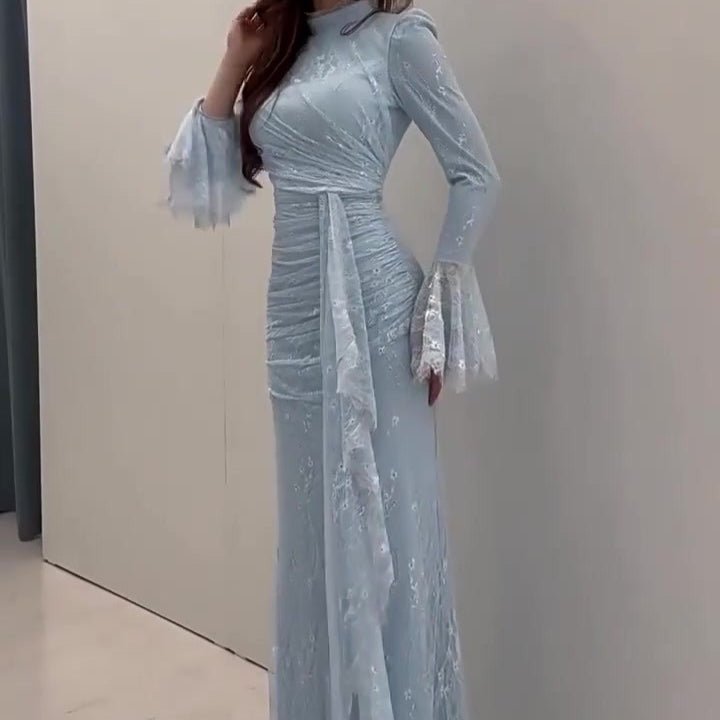 Robe Longue Ornée de Sequins (MS282)