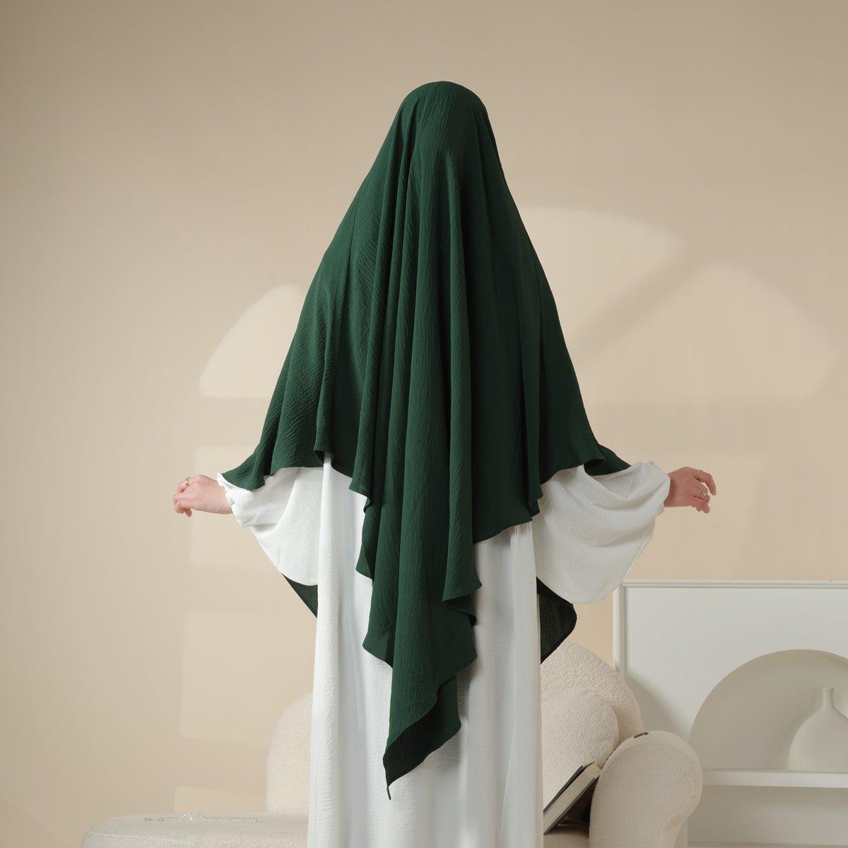 MK005 Khimar une couche en crêpe