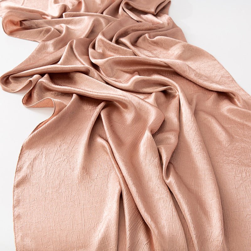 MH065 Satin Imitation Soie Froissé Brillant Écorce