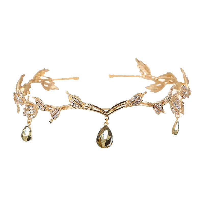 Barrette à cheveux ornée de strass avec pendentif pour le front (MAC329)