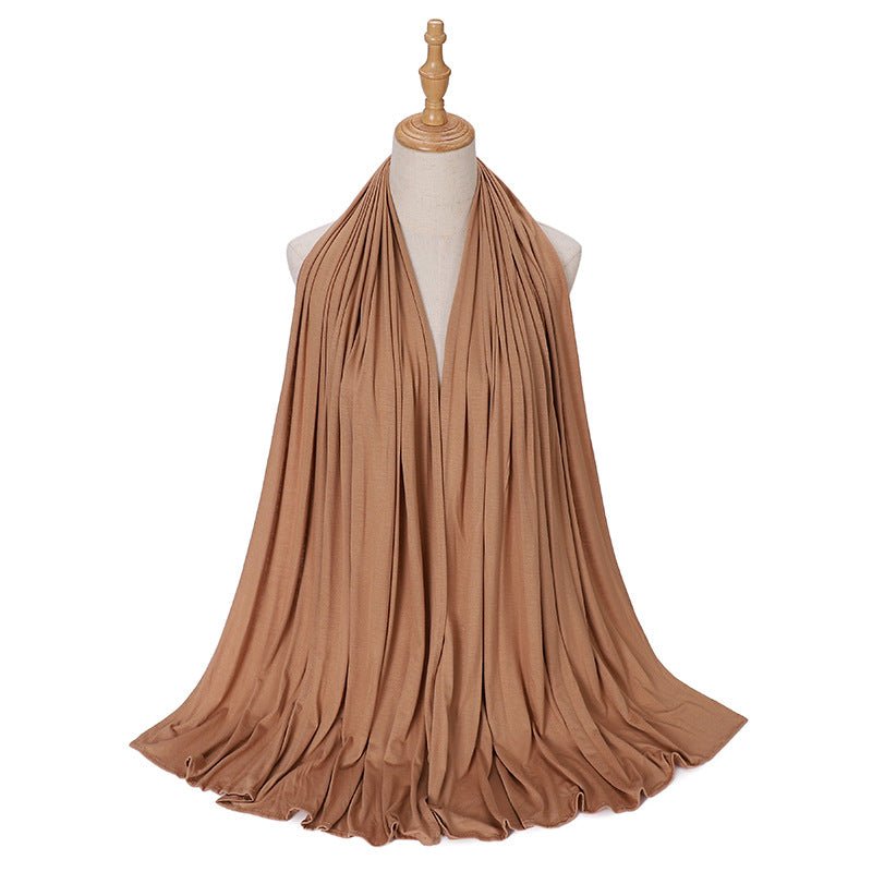 Hijab Premium Style Bohème en Coton Mercerisé Grand Format (MH114)