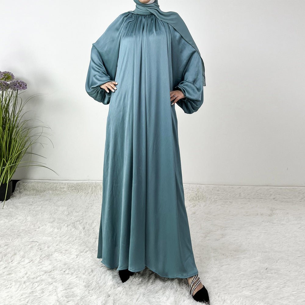 Abaya Luxueuse à Manches Lanterne et Coupe Ample (MA168)