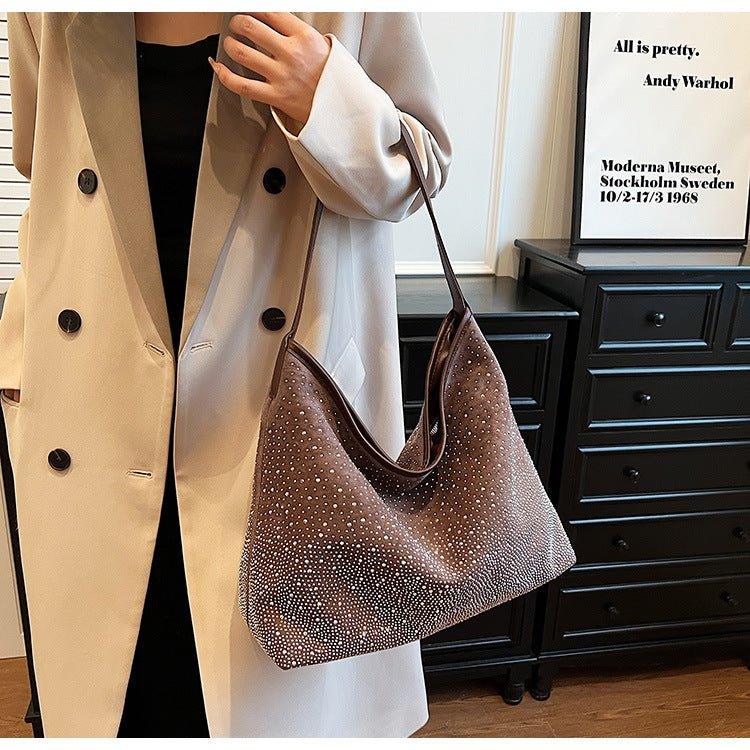 Sac fourre-tout MAC142 tendance à bandoulière orné de strass brillants