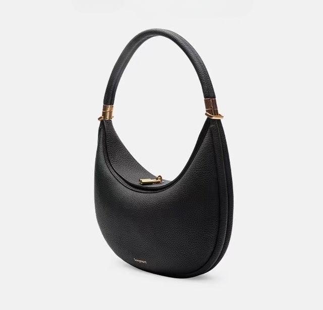 Sac Lune en cuir véritable, tendance et polyvalent (MAC069)