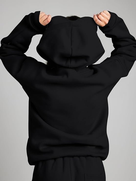 Sweat à capuche Travel Mode avec masque de sommeil intégré | Pull oversize avec masque de sommeil intégré (MS209)